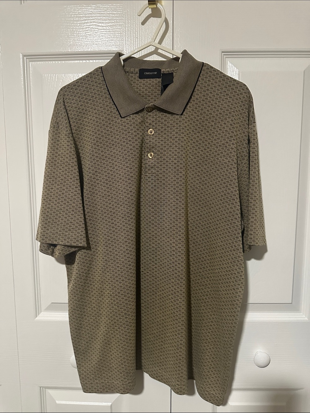 Claiborne Men's Olive-Tone Textured Polo